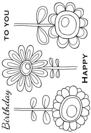 Woodware Clear Magic Singles Stamps - Daisy Bunch