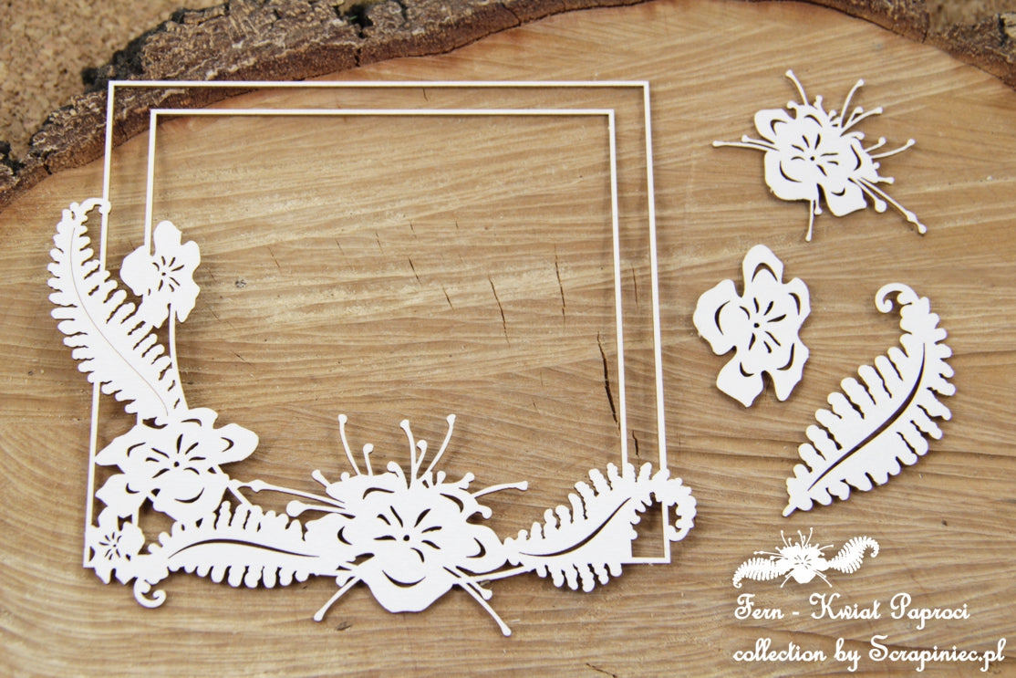Scrapiniec Chipboard - 4598 Fern Square Frame