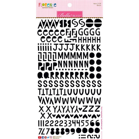 Bella Blvd Florence Alphabet Stickers - Black