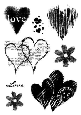 Woodware Clear Magic Singles Stamps - Heart Collection