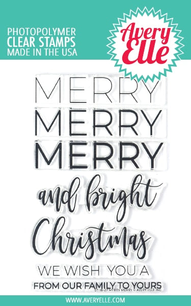 Avery Elle Clear Stamps - Merry Merry