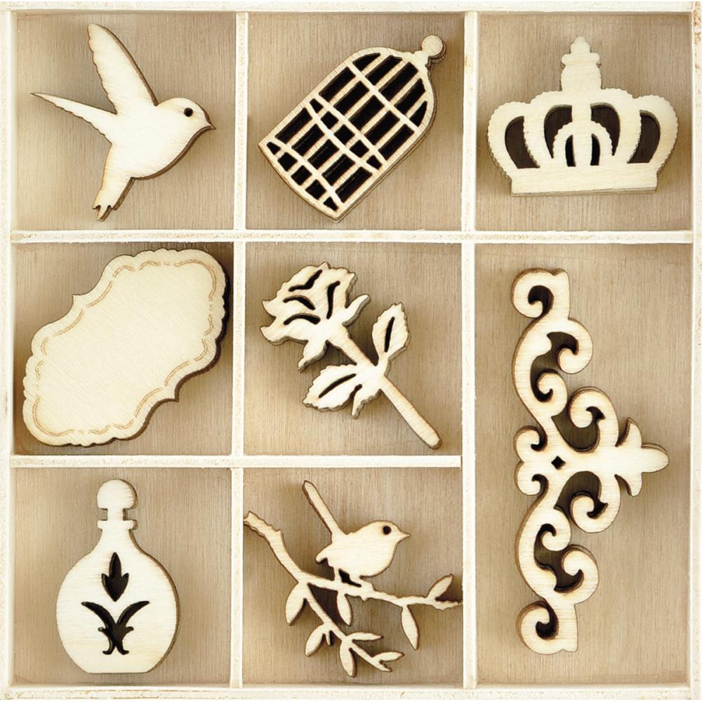 Kaisercraft Wooden Flourish Pack - Pretty