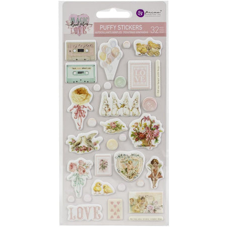 Prima Magic Love - Puffy Stickers