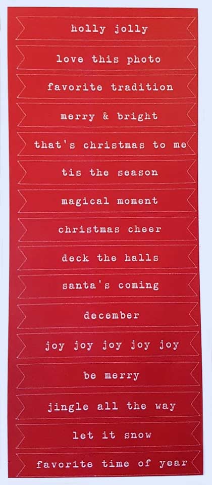 Pretty Little Studio Holly Jolly - Remember Flag Stickers