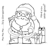 Woodware Clear Magic Singles Stamps - Santa's Here
