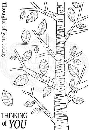 Woodware Clear Magic Singles Stamps - Silver Birch Tree