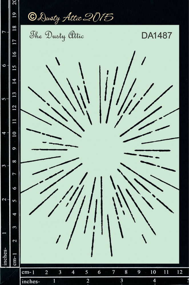 Dusty Attic Stencil - Sunburst