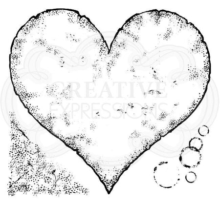 Woodware Clear Magic Singles Stamps - Torn Paper Heart