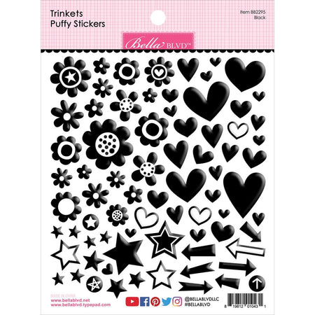 Bella Blvd Trinkets Puffy Stickers - Black