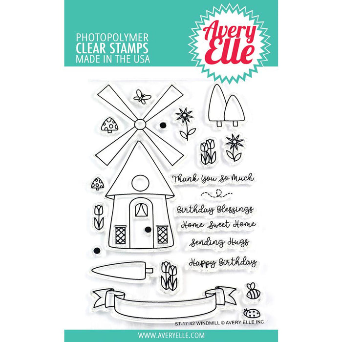 Avery Elle Clear Stamps - Windmill