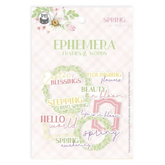 P13 Spring Is Calling - Ephemera Frames and Words