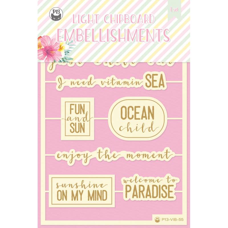 P13 Summer Vibes - Chipboard Embellishments #8